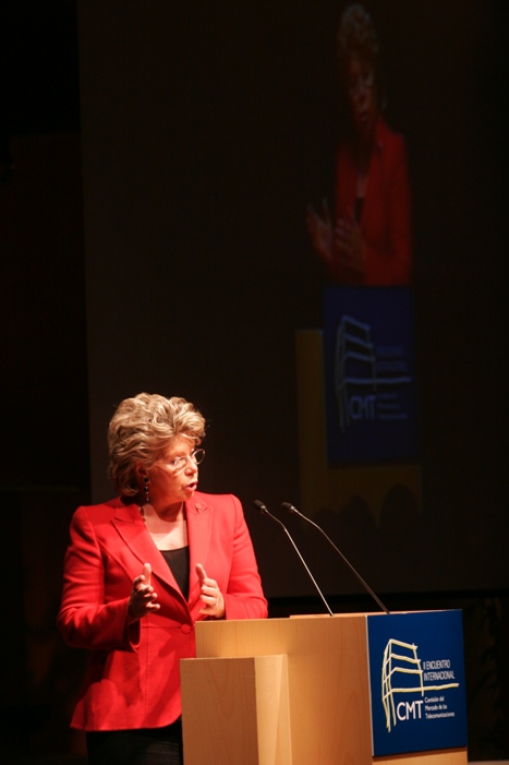 Viviane Reding ha inaugurado el II Encuentro Internacional CMTT. Foto: CMT