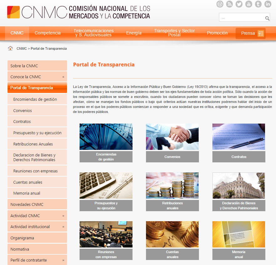 CNMC Portal de Transparencia