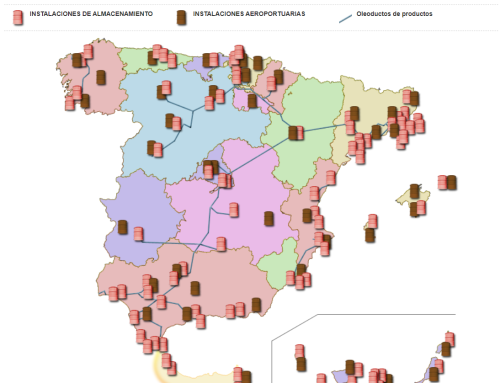 El mapa de la logística del petróleo en España, a un clic en la web de la CNMC