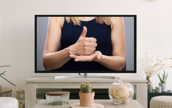 cnmc_lengua de signos en un televisor como ejemplo de accesibilidad