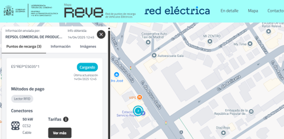 Puntos de recarga coche eléctrico Mapa con puntos de recarga de coche eléctrico