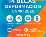 Cartela sobre las 14 becas de formación anuales de la CNMC.