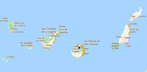 Estaciones de servicio con diésel renovable en Canarias.