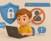 Protección de menores en redes sociales y plataformas de Internet.