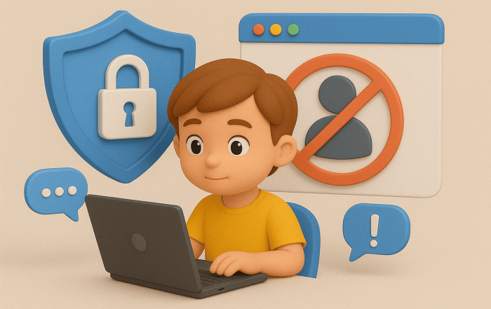 Protección de menores en redes sociales y plataformas de Internet.