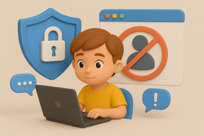 Protección de menores en redes sociales y plataformas de Internet.