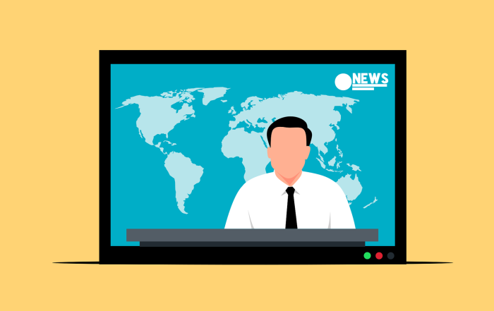 Presentador de informativos en la televisión.