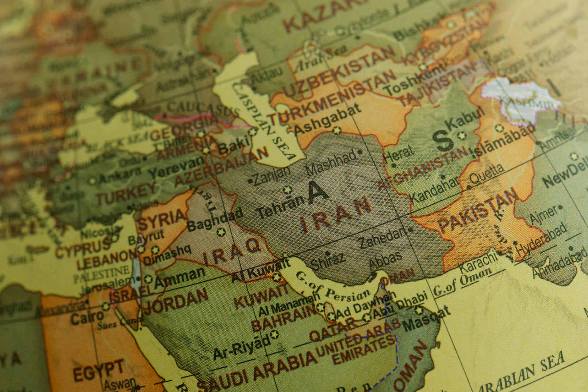 mapa irán